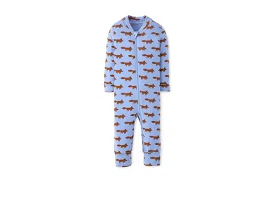 Hanna Andersson 2-way Zip Sleeper In Hannasofttm (infant/toddler) Kid's Pajama Sets Foxy : 6 Months, Lyocell/spandex In Blue