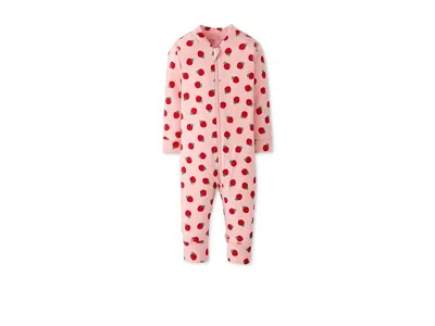 Hanna Andersson 2-way Zip Sleeper In Hannasofttm (infant/toddler) Kid's Pajama Sets Mini Strawberry : 0-3 Months, Ly In Pink