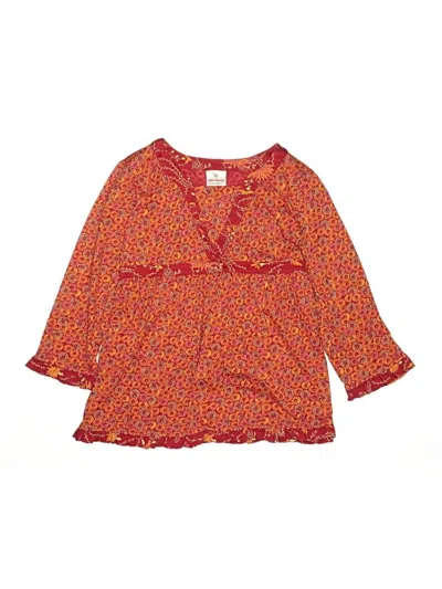 Pre-owned Hanna Andersson Kids' 3/4 Sleeve Blouse In Orange