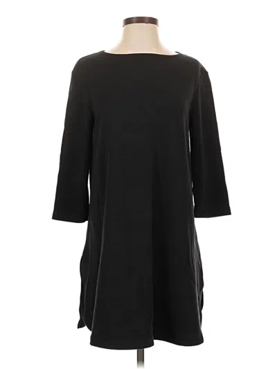 Pre-owned Hanna Andersson 3/4 Sleeve Top Black Boatneck Tops