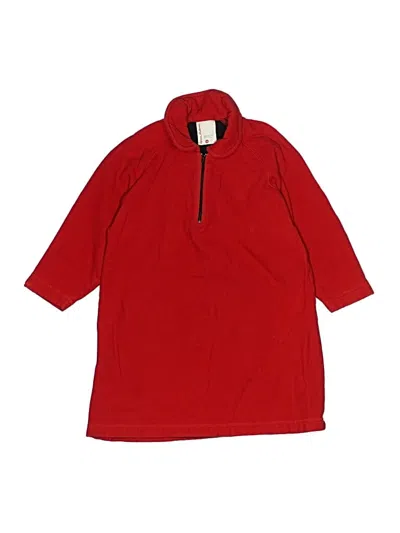 Pre-owned Hanna Andersson Kids' 3/4 Sleeve Top Red Turtleneck Tops