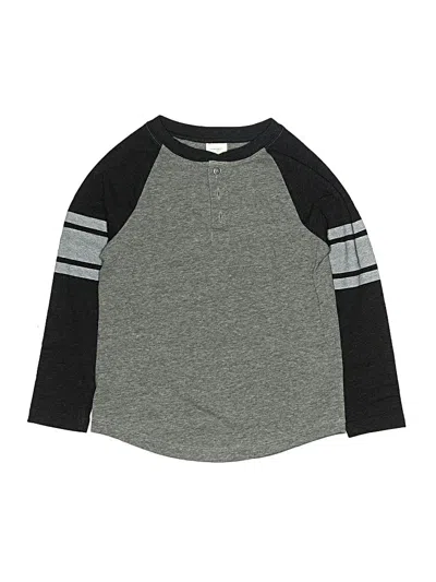 Pre-owned Hanna Andersson Kids' 3/4 Sleeve T-shirt In Gray