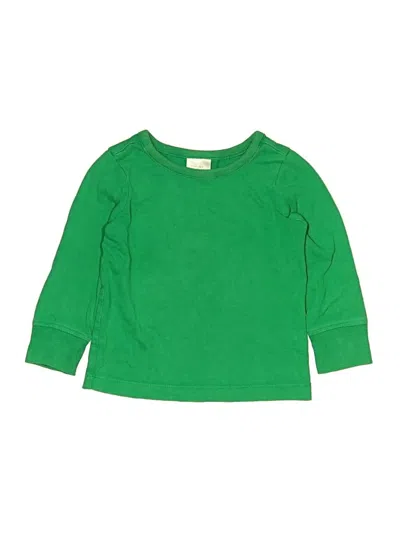 Pre-owned Hanna Andersson Kids' 3/4 Sleeve T-shirt In Green