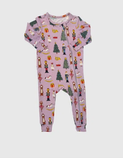 Hanna Andersson Kids' Baby Bamboo Romper In Lavendar Nutcracker In Multi