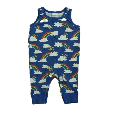 Hanna Andersson Kids' Boys Blue Clouds Romper