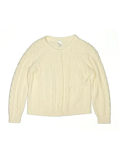 Pre-owned Hanna Andersson Kids' Cardigan Sweater In White