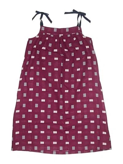 Pre-owned Hanna Andersson Kids' Dress In Burgundy