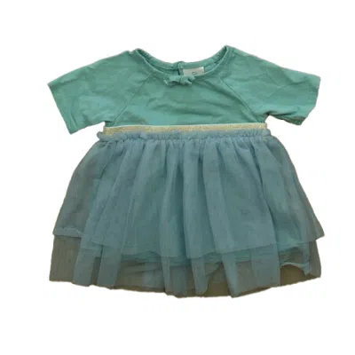 Hanna Andersson Kids' Girls Aqua Dress In Green