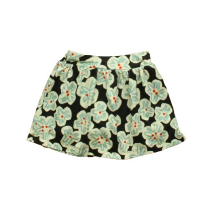 Hanna Andersson Kids' Girls Black Blue Floral Skirt In Multi
