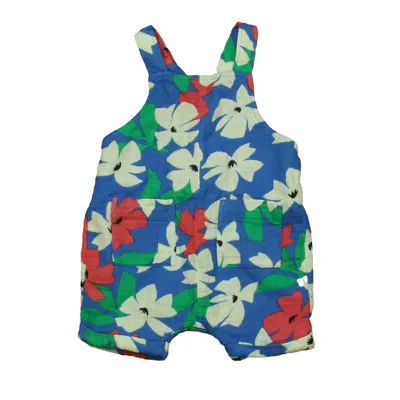 Pre-owned Hanna Andersson Kids' Girls Blue Floral Romper