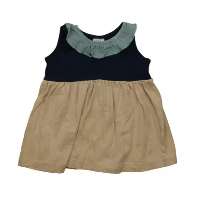 Pre-owned Hanna Andersson Kids' Girls Blue Pink Tank Top