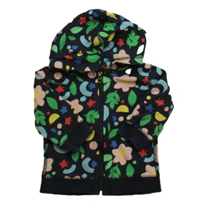 Hanna Andersson Kids' Girls Navy Floral Hoodie In Multi