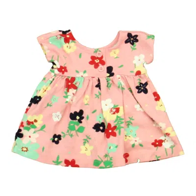 Pre-owned Hanna Andersson Kids' Girls Pink Floral Dress In Multi