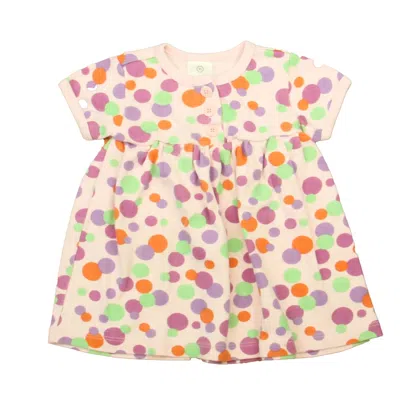 Hanna Andersson Kids' Girls Pink Polka Dots Dress In Multi