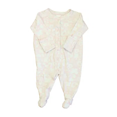 Hanna Andersson Kids' Girls Pink White 1-piece Footed Pajamas
