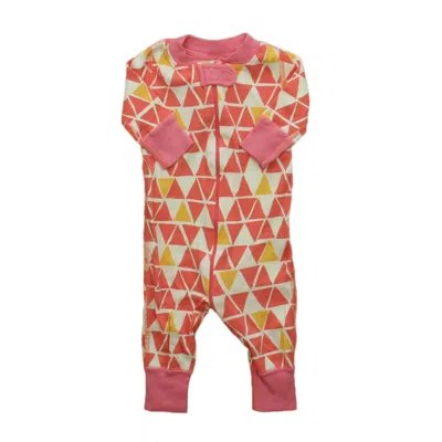 Hanna Andersson Kids' Girls Pink White 1-piece Non-footed Pajamas In Black