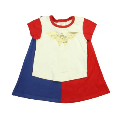 Pre-owned Hanna Andersson Kids' Girls Red White Wonder Woman T-shirt