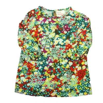 Hanna Andersson Kids' Girls Teal Red Floral Dress In Green