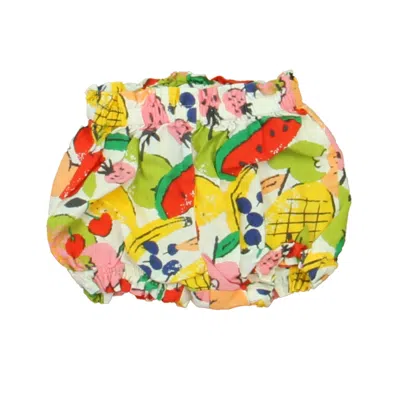 Pre-owned Hanna Andersson Kids' Girls White Fruit Shorts In Multi