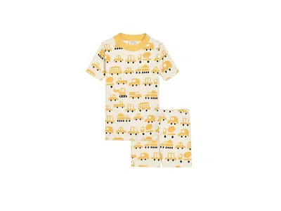 Hanna Andersson Hannajamsa C/ Print Short John Pajamas Set (toddler/little Kid/big Kid) Boy's Pajama Sets Rush Hour: In Multi