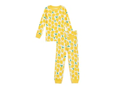 Hanna Andersson Hannajamstm Print Long John Pajamas Set (toddler/little Kid/big Kid) Girl's Pajama Sets Lemon Stand: In Yellow