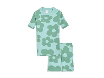Hanna Andersson Hannajamstm Print Short John Pajamas Set (toddler/little Kid/big Kid) Girl's Pajama Sets Gigantic Da In Green