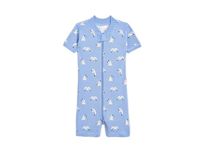 Hanna Andersson Hannajamstm Print Shortie Sleeper (infant/toddler) Kid's Pajama Sets Seaside Seagulls: 6-12 Months In Blue