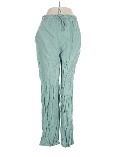 Pre-owned Hanna Andersson Linen Pants In Teal