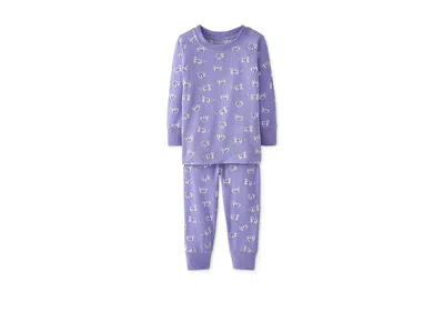 Hanna Andersson Long John Pajama Set In Hannasofttm (infant/toddler/little Kid/big Kid) Girl's Pajama Sets Cute Cats In Purple