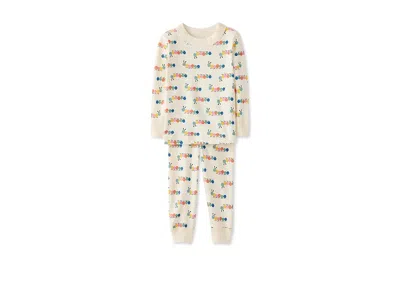 Hanna Andersson Long John Pajama Set (infant/toddler/little Kid/big Kid) Kid's Pajama Sets Colorful Caterpillar : 4  In Neutral