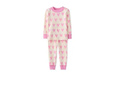 Hanna Andersson Long John Pajama Set (infant/toddler/little Kid/big Kid) Kid's Pajama Sets Pink Hearts On Hearts : 6