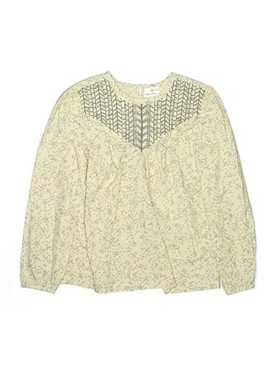 Pre-owned Hanna Andersson Kids' Long Sleeve Blouse In Yellow