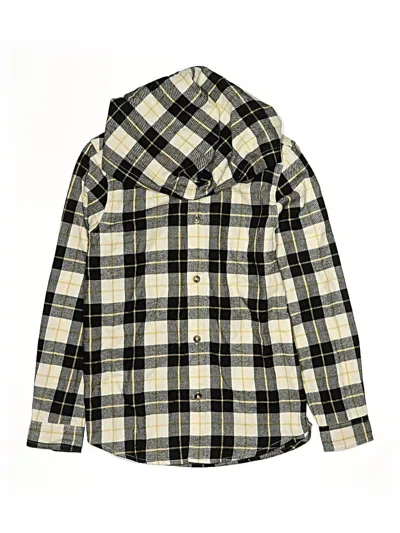 Pre-owned Hanna Andersson Kids' Long Sleeve Button Down Shirt In Black