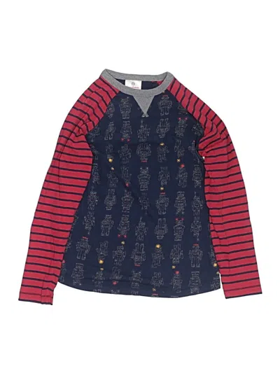 Pre-owned Hanna Andersson Kids' Long Sleeve Henley Shirt In Blue