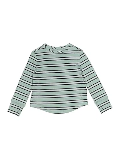 Pre-owned Hanna Andersson Kids' Long Sleeve Henley Shirt In Green