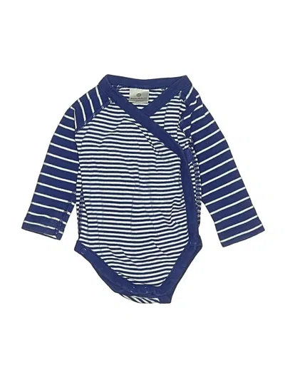Pre-owned Hanna Andersson Kids' Long Sleeve Onesie In Blue