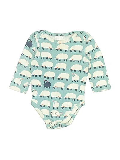 Pre-owned Hanna Andersson Babies' Long Sleeve Onesie In Blue