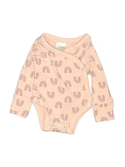 Pre-owned Hanna Andersson Kids' Long Sleeve Onesie In Pink