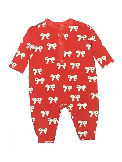 Pre-owned Hanna Andersson Babies' Long Sleeve Onesie In Red