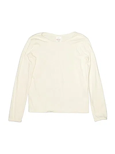 Pre-owned Hanna Andersson Kids' Long Sleeve T-shirt In White