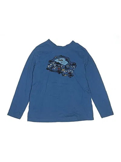 Pre-owned Hanna Andersson Kids' Long Sleeve T-shirt In Blue