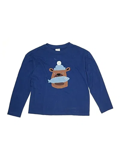 Pre-owned Hanna Andersson Kids' Long Sleeve T-shirt In Blue