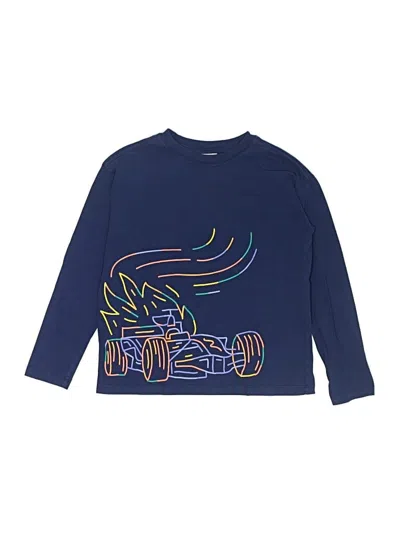 Pre-owned Hanna Andersson Kids' Long Sleeve T-shirt In Blue