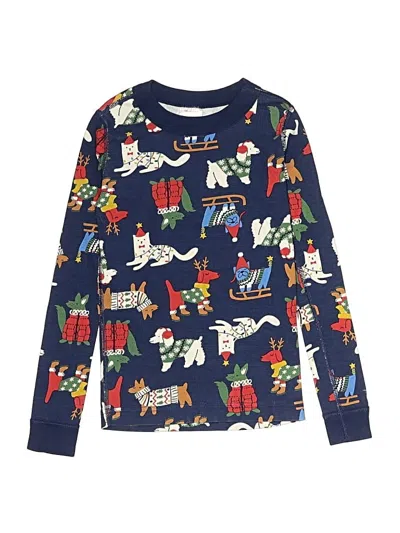 Pre-owned Hanna Andersson Kids' Long Sleeve T-shirt In Blue