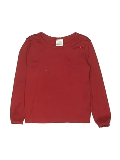 Pre-owned Hanna Andersson Kids' Long Sleeve T-shirt In Burgundy