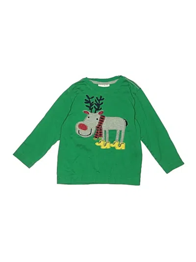 Pre-owned Hanna Andersson Kids' Long Sleeve T-shirt In Green