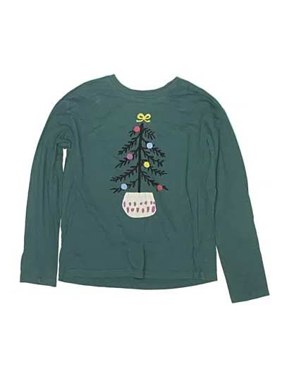 Pre-owned Hanna Andersson Kids' Long Sleeve T-shirt In Green