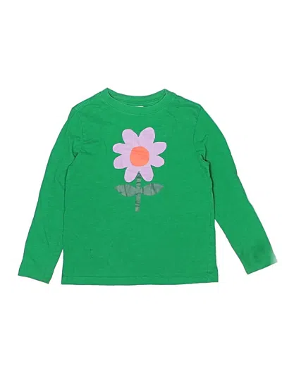 Pre-owned Hanna Andersson Kids' Long Sleeve T-shirt In Green