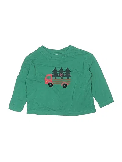 Pre-owned Hanna Andersson Kids' Long Sleeve T-shirt In Green