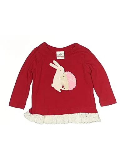 Pre-owned Hanna Andersson Kids' Long Sleeve T-shirt In Red